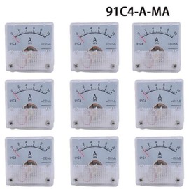 호환 91C4-A DC 포인터형 전류계 1A 2A 3A 5A 아날로그 기계식 플레이트 테이블 Compatible 91C4-A DC Pointer Type Ammeter 1A 2A 3A 5A Analog Mechanical Plate Table [01 45X45MM]
