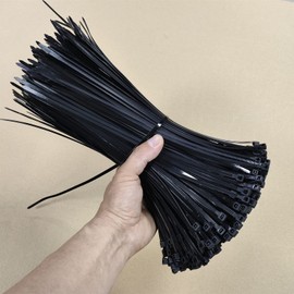 Zip Ties 1000 PCS 12 Inch Cable Zip Ties Heavy Duty, Premium Plastic Wire Ties with 50 LBS Tensile Strength, UV Resistant Cable Ties, Self-Locking Black Nylon Tie Straps (12 inch 1000 pcs, Black)