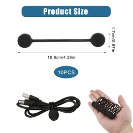 Magnetischer Kabel-Organizer, 10 Telefonklammern, wiederverwendbare Kabelclips aus Silikon für Büro, Haus und Schule, praktische Lösungen für die Verwaltung von USB-Kabeln