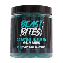 Creatina Monohidratada 5g por Porción – Beast Sin Azúcar Bites ni Colores Artificiales – Bocaditos de Creatina para Fuerza, Energía y Workout – Suplemento Bajo en Calorías