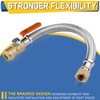 1-Pack GUOFIS Stainless Steel Braided Flexible Water Heater Connector,3/4 Inch