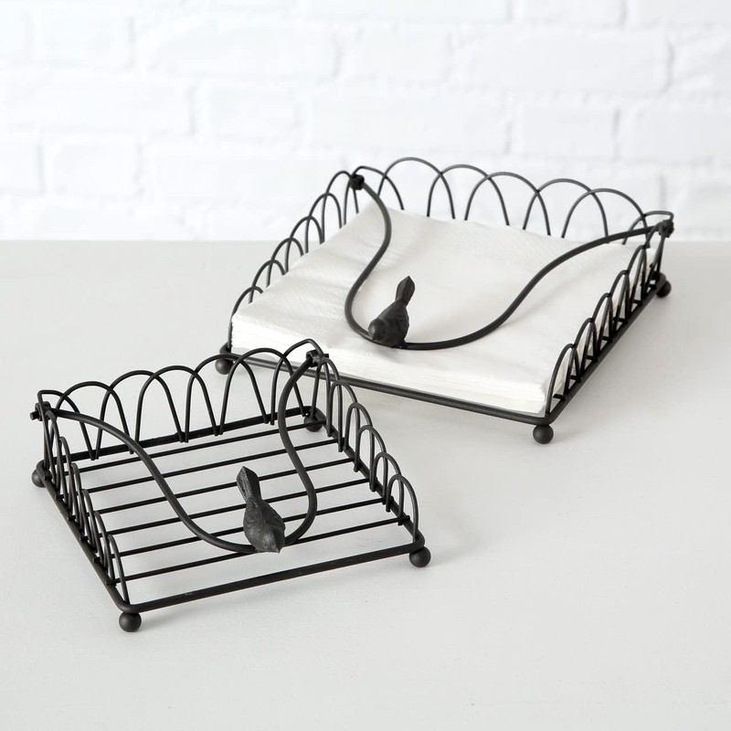 Napkin Holder 2pcs. Set in anthracite made of Metall -