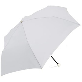 Klux 126603 Parasol Folding Umbrella, 19.7 inches (50 cm), For Rain or Shine, Kusumi Color, Light Gray