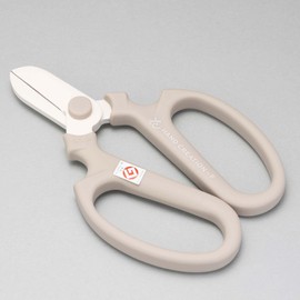 Sakagen 47142 Fresh Flower Shears, Hand Creation, For Left-Handed Use, Fluorine Coating, Approx. 6.7 x 4.3 inches (17 x 11 cm), Made in Japan, Warm Gray