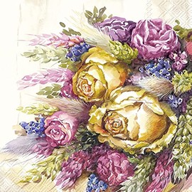 IHR Ideal Home Range - Papierservietten KORNA cream 20 St. Lunch-Servietten 33 cm x 33 cm