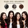 Dark Brown Hair Dye Shampoo 3 in 1 for Gray