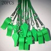 20 Pcs Plastic Loud Whistles with Lanyard for Referee Coaches