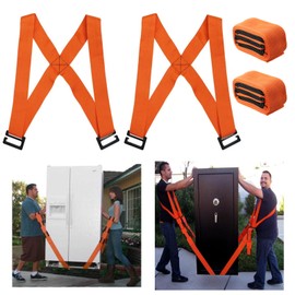 Furniture Moving Straps for 2-Person – Heavy Duty Lifting System, Adjustable 5-9.5 ft – Shoulder & Forearm Support for Sofa, Mattress, Appliances