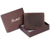 Benthill Men's Genuine Leather Wallet with RFID Protection, Dark Brown