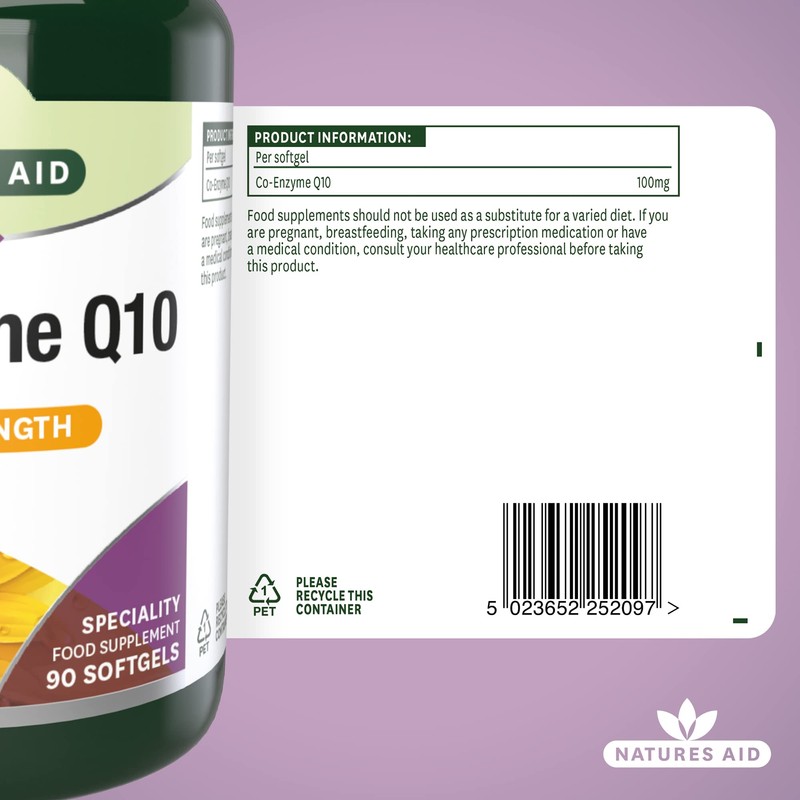 Natures Aid Co-Q-10 Tablets 100mg Pack of 90