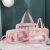5PCS Clear Toiletry Bag, Wash Bag, Clear PU Makeup Bag,