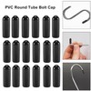 400Pcs Rubber End Caps 4mm ID PVC Round Tube Bolt