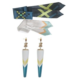 Kinich Earrings Cosplay Costume Decoration Headband Props Accessories (01)