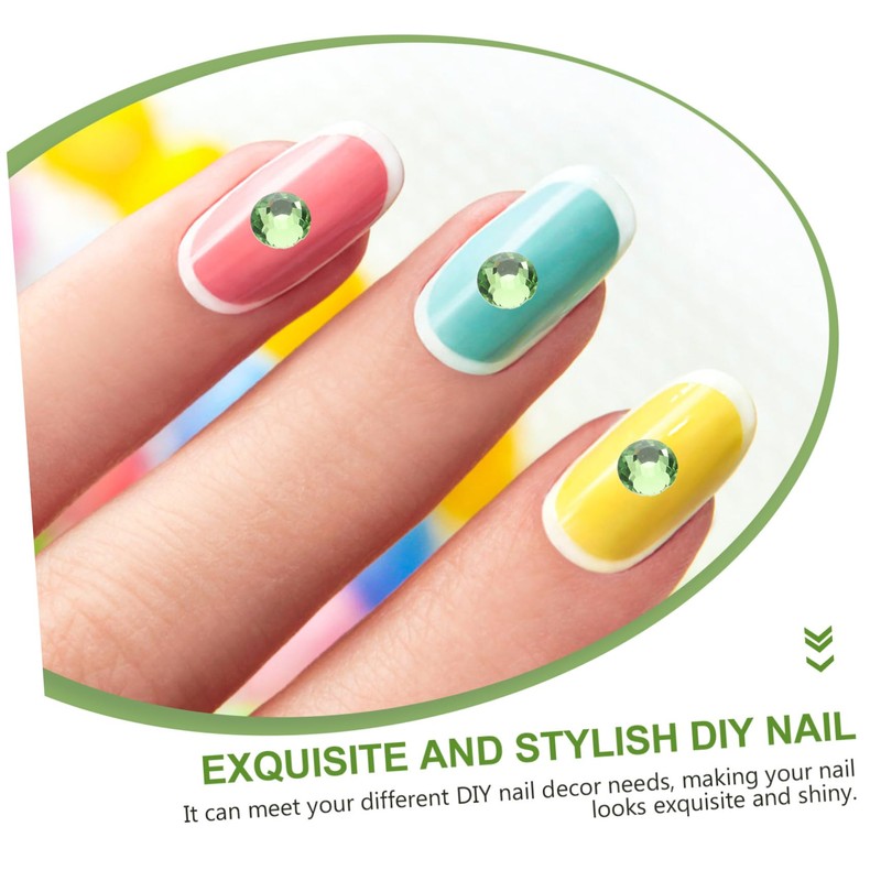 PACKOVE 3sets Flatback Rhinestone Nail Art Decorations DIY Manicure Ornaments