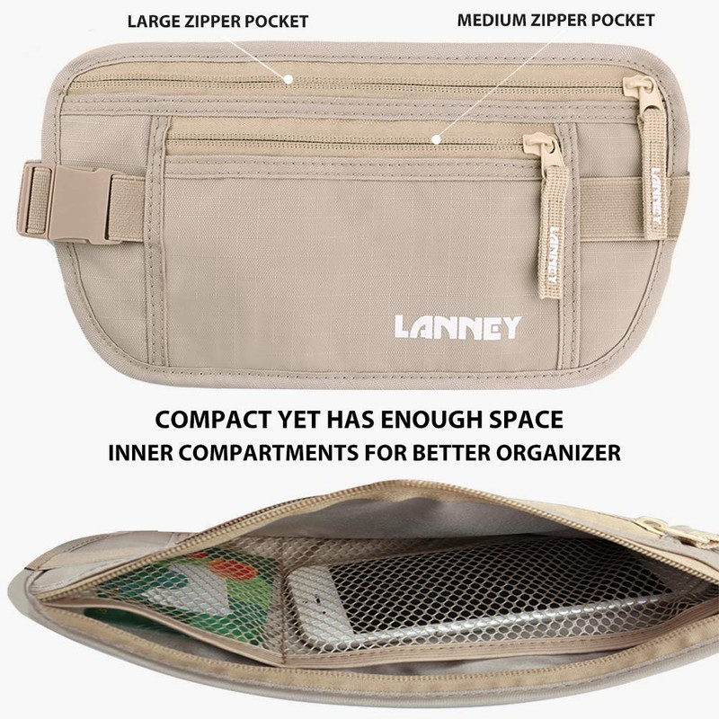 Money Belt for Travel, Slim RFID Blocking Women and Men
