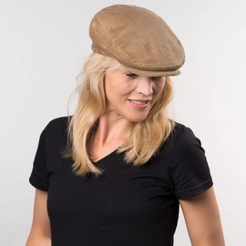 Lipodo Cord Flat Cap Men/Women Cotton Peaked Cap with Lining Cap Sizes 49-61 cm - grey