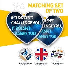 2 x Heart Stickers 7.5 cm - Fitness Motivation Quotes Gym Fun Decals for Laptops,Tablets,Luggage,Scrap Booking,Fridges, #45026