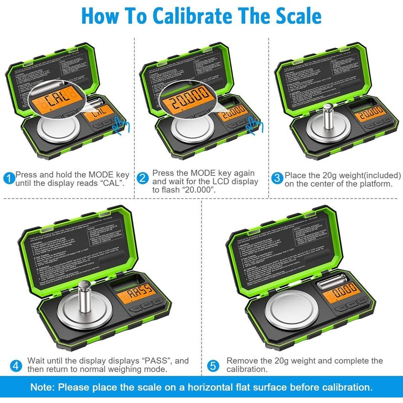 AMIR Professional Digital Mini Scale, 20g-0.001g Pocket Scale, Electronic Smart