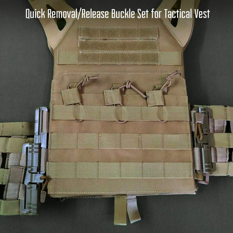 LIVANS Quick Release Buckle Set for Plate Carrier,Molle Side Belt