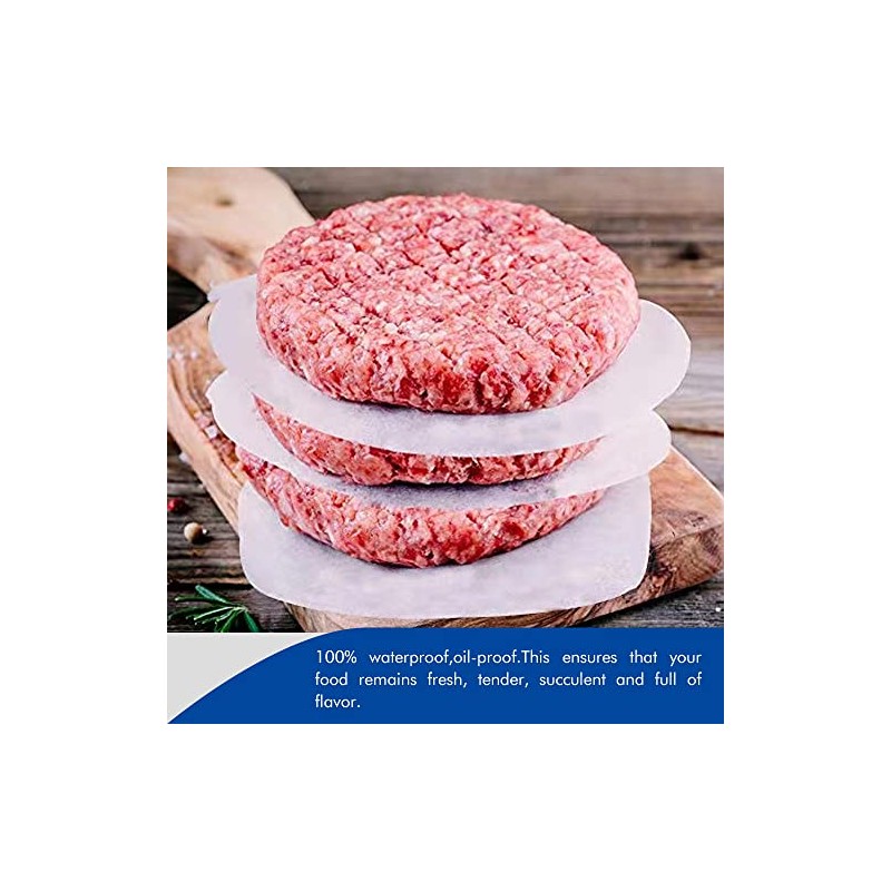 Burger Patty Paper Round 4.5 Inch Set of 500 Non