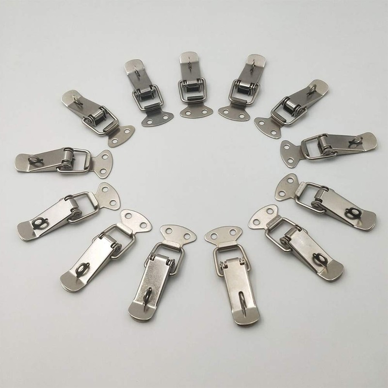 Snap Lock Spring Clasp, Folding Clasp, Pack of 12 Hasp