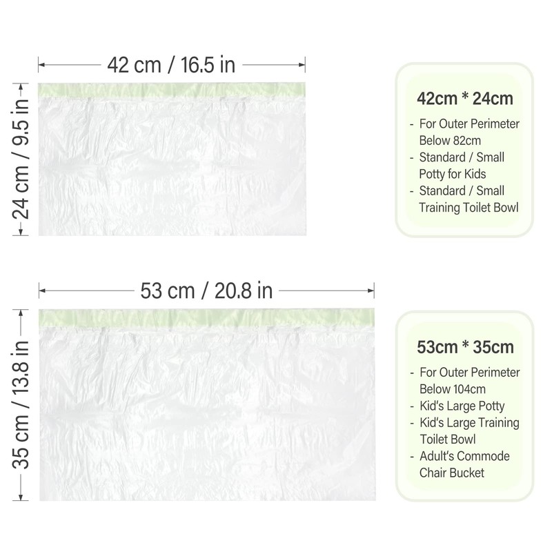 Fassory 50 Pcs Potty Liners Toilet Seat Liners, 42cm *