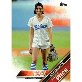 2016 Topps Update First Pitch #FP-6 Aubrey Plaza Baseball Trading Card - Actress