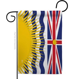 Canada Provinces British Columbia Garden Flag Regional Canadian Territories Region Country Particular Area Small Decorative Gift Yard House Banner Made in USA 13 X 18.5