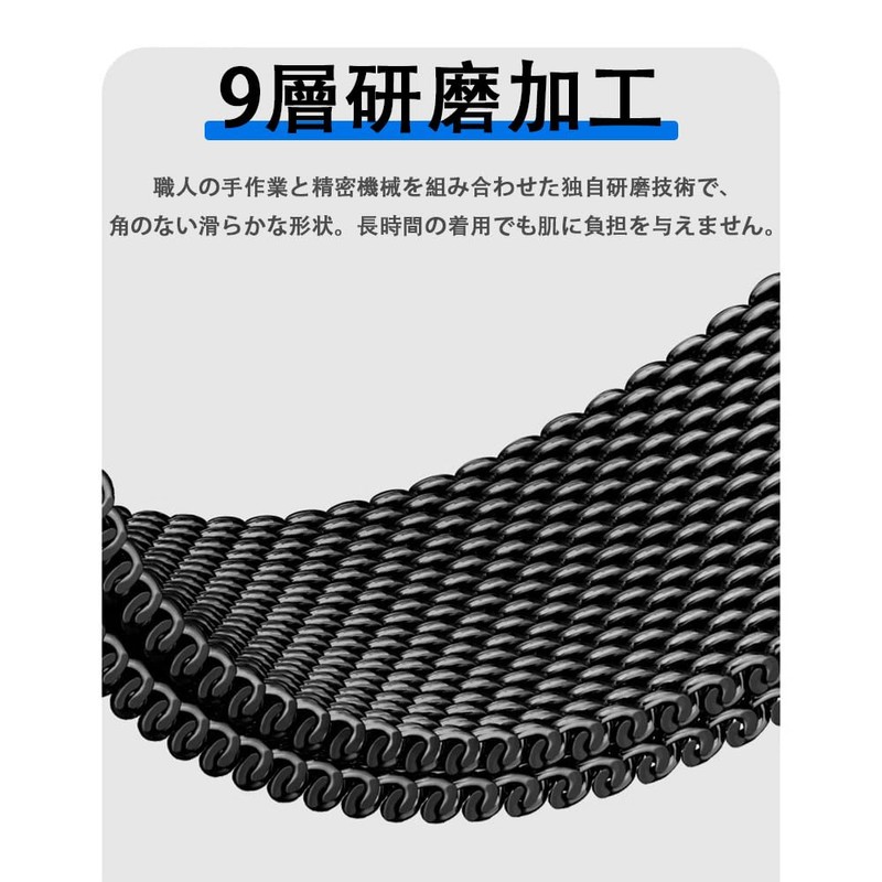 [SHANCHI] 【磁気式】 MTDKA (2025) R8 1.9インチ用 交換バンド 22mm 磁気式ミラネーゼバンド 快適な通気性