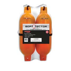 Extreme Max 3006.7596 BoatTector Inflatable Fender Value 2-Pack - 6.5" x 22", Neon Orange
