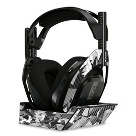 MightySkins Carbon Fiber Skin Compatible with Astro A50 Wireless Headphones + Base Station (Gen 4) - Mono Camo | Protective, Durable Textured Carbon Fiber Finish | Easy to Apply | Made in The USA