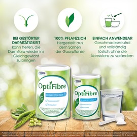OptiFibre 250 g tin of soluble fibre for irritated intestines, can restore intestinal flora and normalise nutrient absorption, 100% vegetable, tasteless, well soluble without swelling