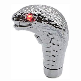 Universal Gear Shift Knob Snake Shape Shift Knob Shifter Gear Stick Shift Lever Head with Red LED Lights