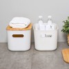 Citylife 2 PCS Storage Bins with Bamboo Lids Plastic Storage