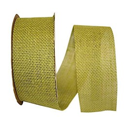 Reliant Ribbon Burlap Ribbon, 2-1/2 Inch X 20 Yards, Chartreuse