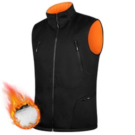FREE SOLDIER Men's Warm Golf Vest Outerwear Windproof Reversible Puffer Vest Sleeveless Jacket for Casual Hiking Travel
