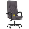 YAFF Massage Reclining Office Chair Gray Faux Leather-9781