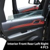 DOTCOM 4Pcs Inner Door Handle Trim Cover Strip Gloss Red