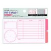 Sunstar Bungu S2818183 Fusen Spirit Study Planner Sticky Notes, Pink