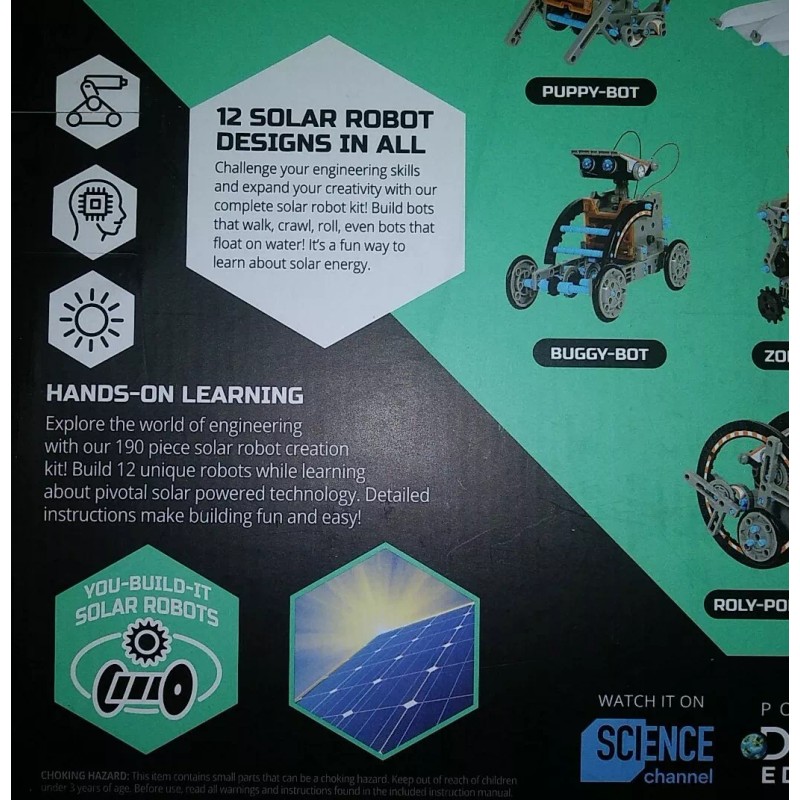Discovery Solar Robot Creation Kit 190 Piece