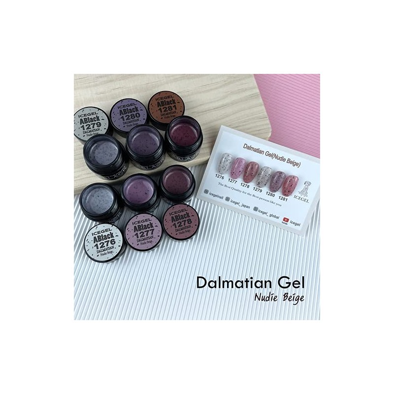 ICE GEL Color Gel ABLACK Dalmatian Gel 1276 0.1 oz