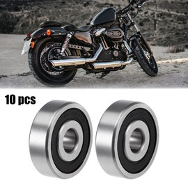 sourcing map 6300-2RS Deep Groove Ball Bearings Z2 10mm X 35mm X 11mm Double Shielded Carbon Steel 10pcs