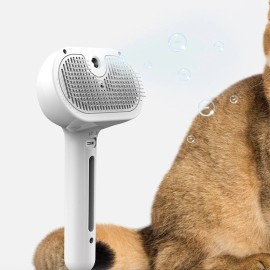 Unbranded Cat Steam Spray Brush Pet Spray Hair Removal Comb for Shedding and Grooming ~ - White