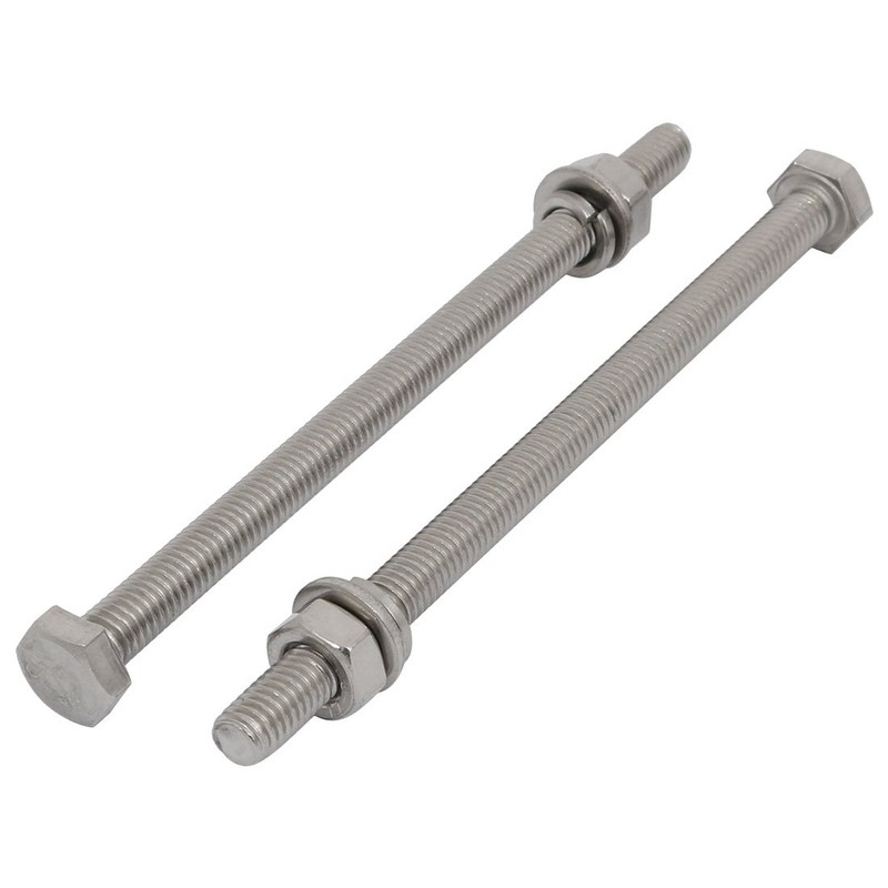 Sourcingmap 5 Set M6x100mm 316 Stainless Steel Hex Bolts w