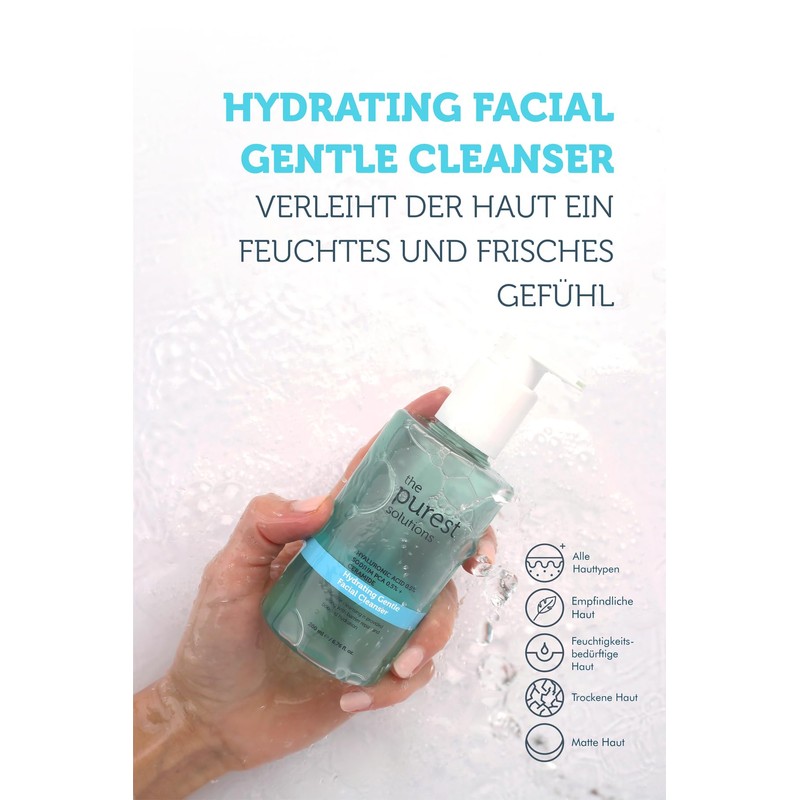 The Purest Solutions Moisturising Gentle Facial Cleanser - 0.5% Hyaluronic