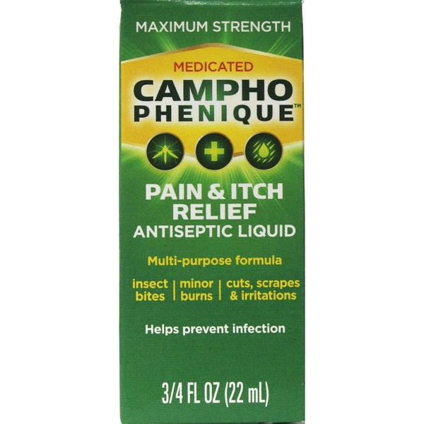 Campho-Phenique Pain & Itch Relief Antiseptic Liquid 0.75 fl oz (Pack of 2)