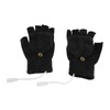 USB Heated Gloves Full Half Fold Back Warm Heated Winter