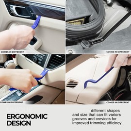 SILESS Auto Trim Removal Tool Set - 5 pcs - Auto Trim Tool Car Tools, Easy Door Panel Removal Tool, Fastener Removal, Clip, Molding, Dashboards, Interior Trim Tools (No Scratch Plastic Pry Tool Kit)