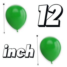 Balloons 15 Pack 12 Inch Green Round Balloons for Birthday Party Decorations Balloons for Kids Party Baby Shower Engagement Wedding Party and Other Festivals.