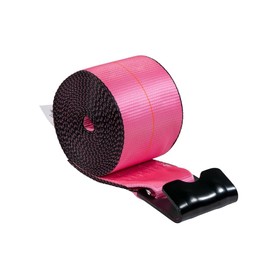 Mytee Product 4" x30' Pink Winch Straps with Flat Hooks - 5400 lbs WLL - Heavy Duty Tie Down Straps 4 Inch Cargo Control for Flatbed Truck Utility Trailer